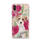 Personalised Jack Russel Apple iPhone Xs Max Impact Case Pink Edge on Gold Phone