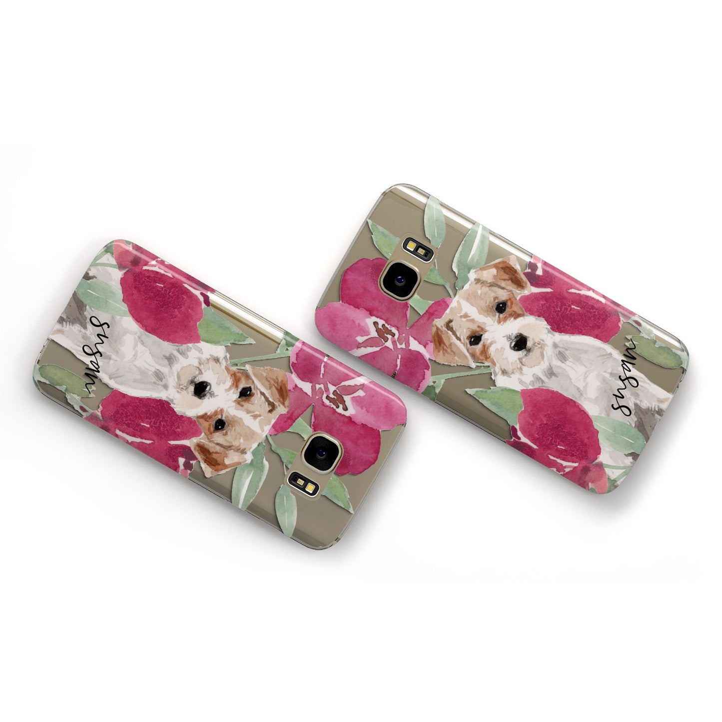 Personalised Jack Russel Samsung Galaxy Case Flat Overview