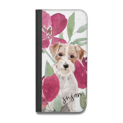 Personalised Jack Russel Vegan Leather Flip iPhone Case