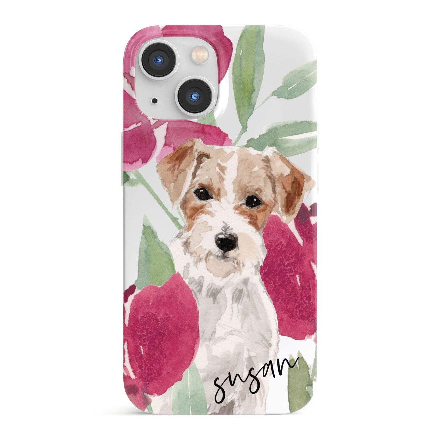 Personalised Jack Russel iPhone 13 Mini Full Wrap 3D Snap Case