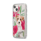 Personalised Jack Russel iPhone 14 Plus Glitter Tough Case Starlight Angled Image
