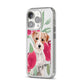 Personalised Jack Russel iPhone 14 Pro Clear Tough Case Silver Angled Image
