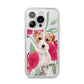 Personalised Jack Russel iPhone 14 Pro Clear Tough Case Silver
