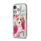Personalised Jack Russel iPhone 14 Pro Glitter Tough Case Silver Angled Image