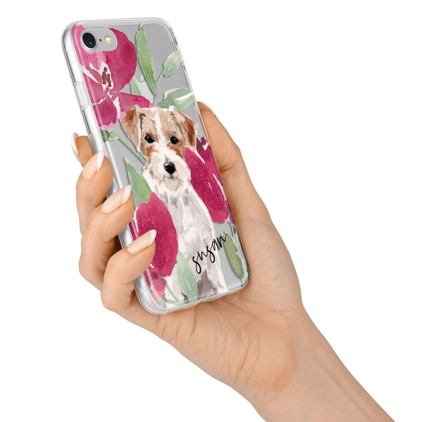 Personalised Jack Russel iPhone 7 Bumper Case on Silver iPhone Alternative Image