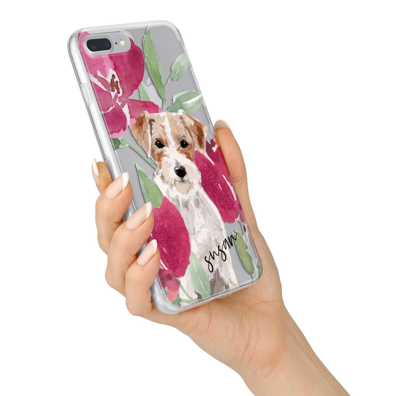 Personalised Jack Russel iPhone 7 Plus Bumper Case on Silver iPhone Alternative Image