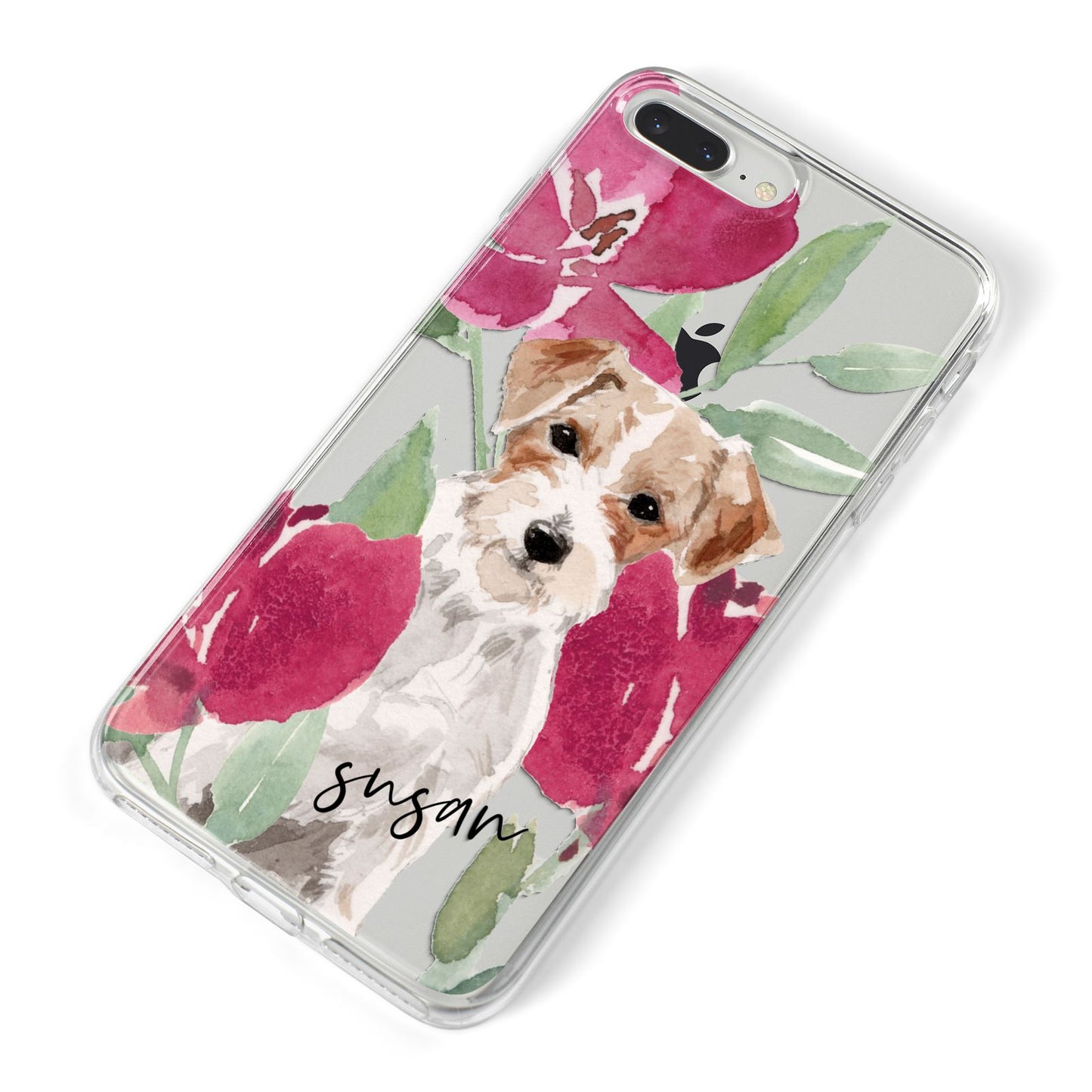 Personalised Jack Russel iPhone 8 Plus Bumper Case on Silver iPhone Alternative Image