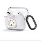 Personalised Japanese Spitz AirPods Clear Case 3rd Gen Side Image