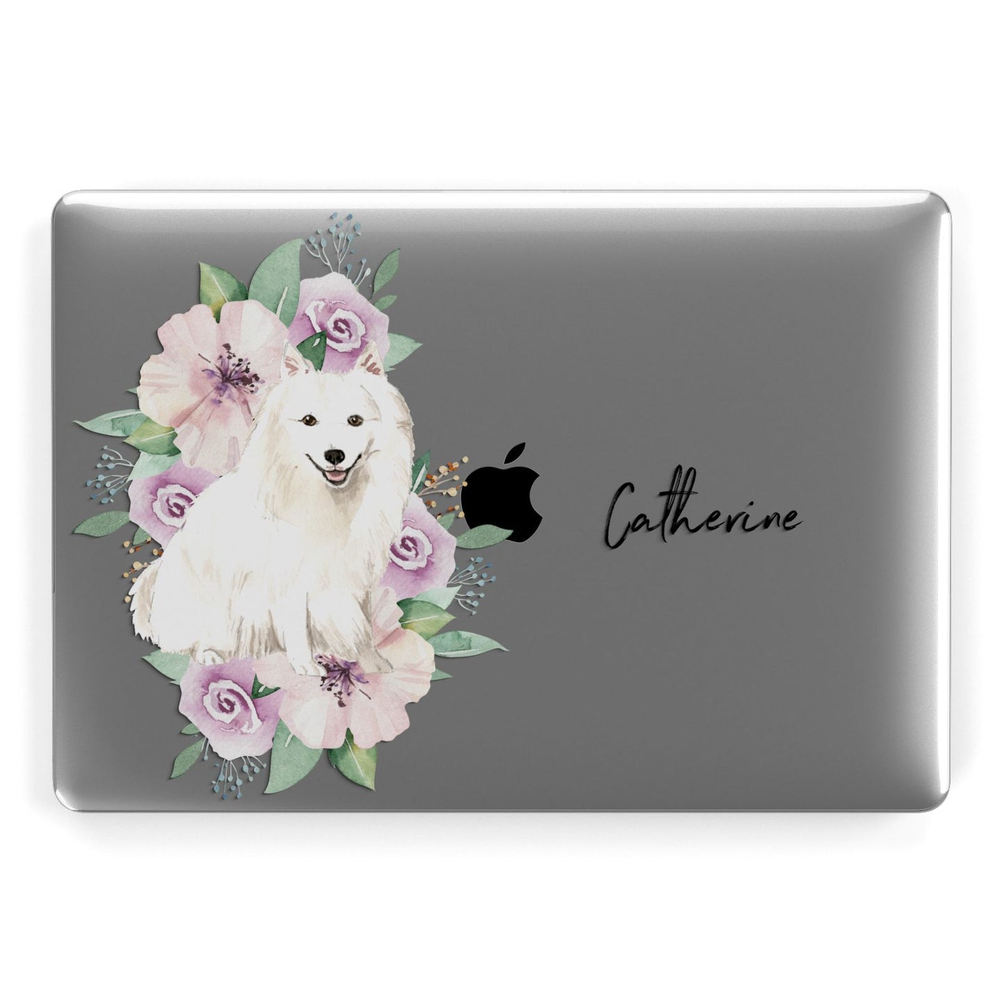 Personalised Japanese Spitz Apple MacBook Case