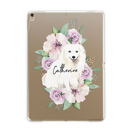 Personalised Japanese Spitz Apple iPad Gold Case