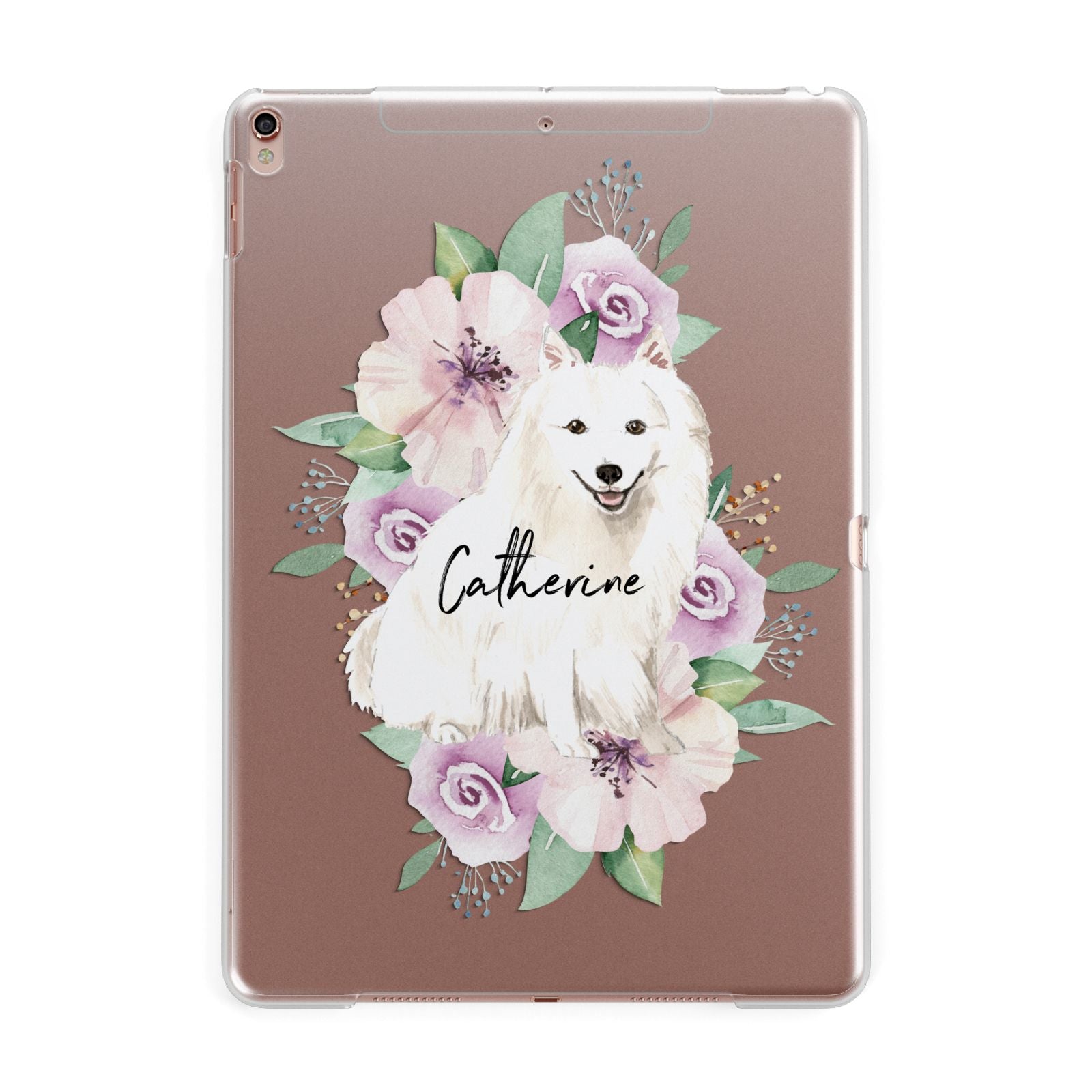Personalised Japanese Spitz Apple iPad Rose Gold Case