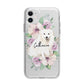 Personalised Japanese Spitz Apple iPhone 11 in White with Bumper Case