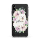 Personalised Japanese Spitz Apple iPhone Xs Max Impact Case White Edge on Black Phone