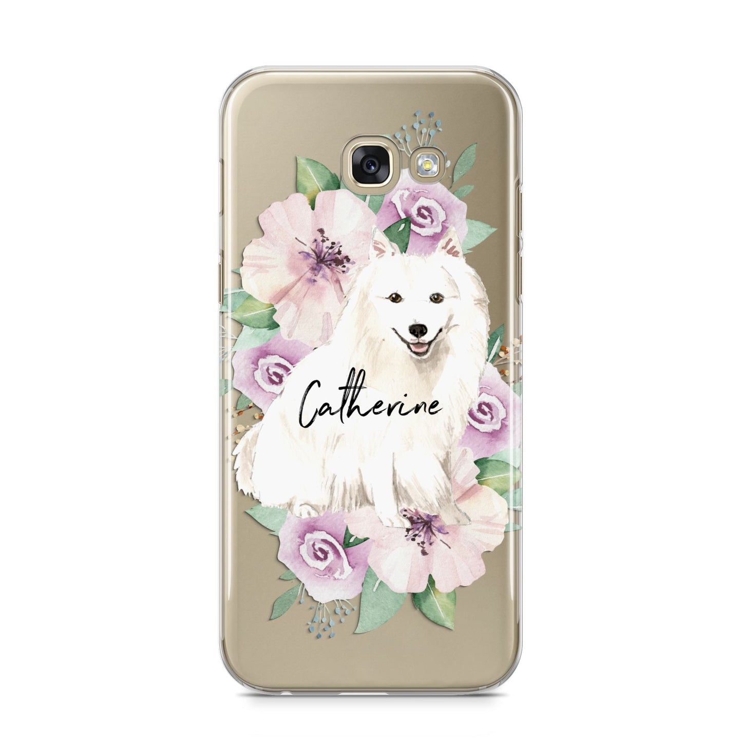 Personalised Japanese Spitz Samsung Galaxy A5 2017 Case on gold phone