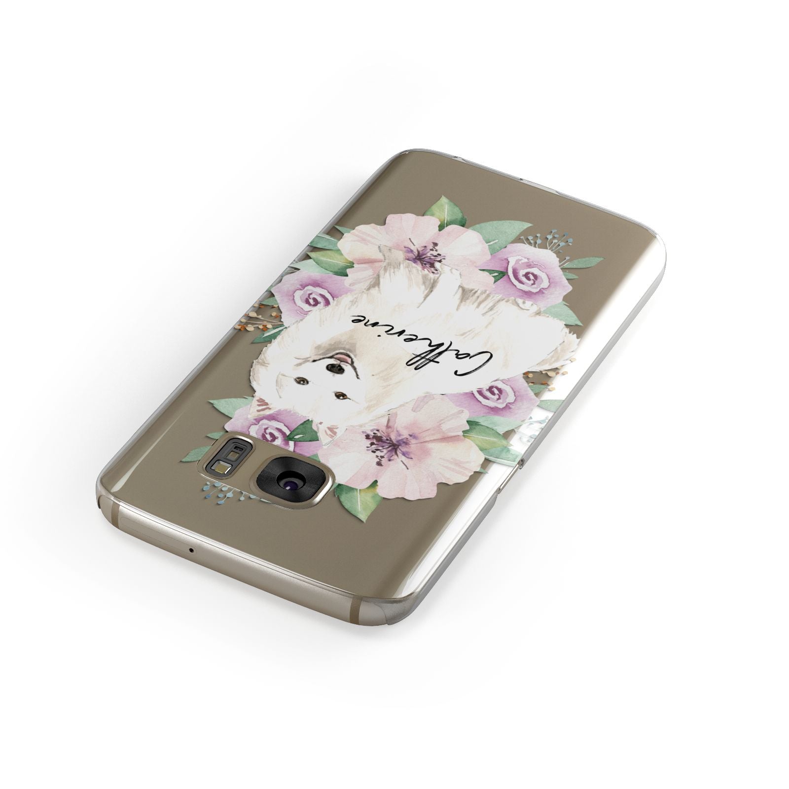 Personalised Japanese Spitz Samsung Galaxy Case Front Close Up