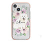 Personalised Japanese Spitz iPhone 13 Mini TPU Impact Case with Pink Edges