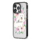 Personalised Japanese Spitz iPhone 13 Pro Black Impact Case Side Angle on Silver phone
