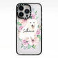 Personalised Japanese Spitz iPhone 13 Pro Black Impact Case on Silver phone