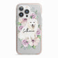 Personalised Japanese Spitz iPhone 13 Pro TPU Impact Case with Pink Edges