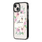 Personalised Japanese Spitz iPhone 14 Black Impact Case Side Angle on Silver phone
