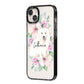 Personalised Japanese Spitz iPhone 14 Plus Black Impact Case Side Angle on Silver phone