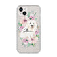 Personalised Japanese Spitz iPhone 14 Plus Glitter Tough Case Starlight