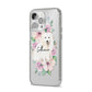 Personalised Japanese Spitz iPhone 14 Pro Max Clear Tough Case Silver Angled Image