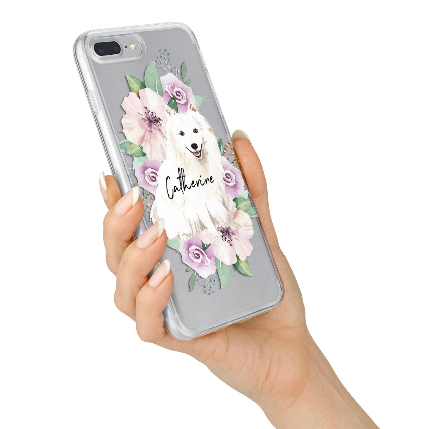 Personalised Japanese Spitz iPhone 7 Plus Bumper Case on Silver iPhone Alternative Image