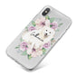 Personalised Japanese Spitz iPhone X Bumper Case on Silver iPhone