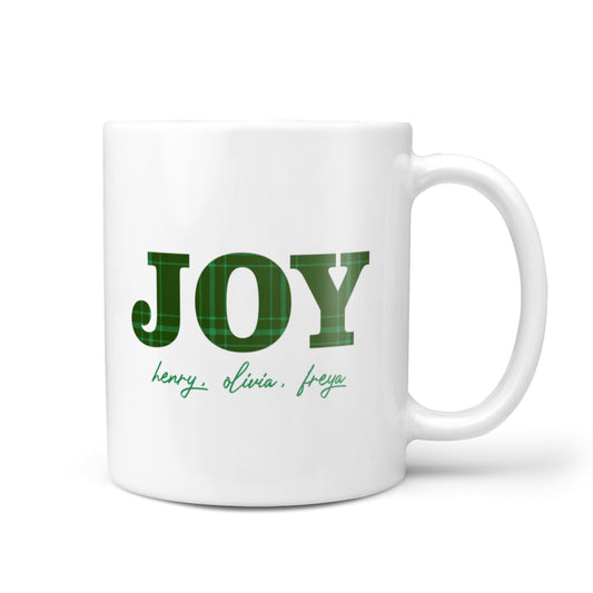 Personalised Joy Christmas 10oz Mug