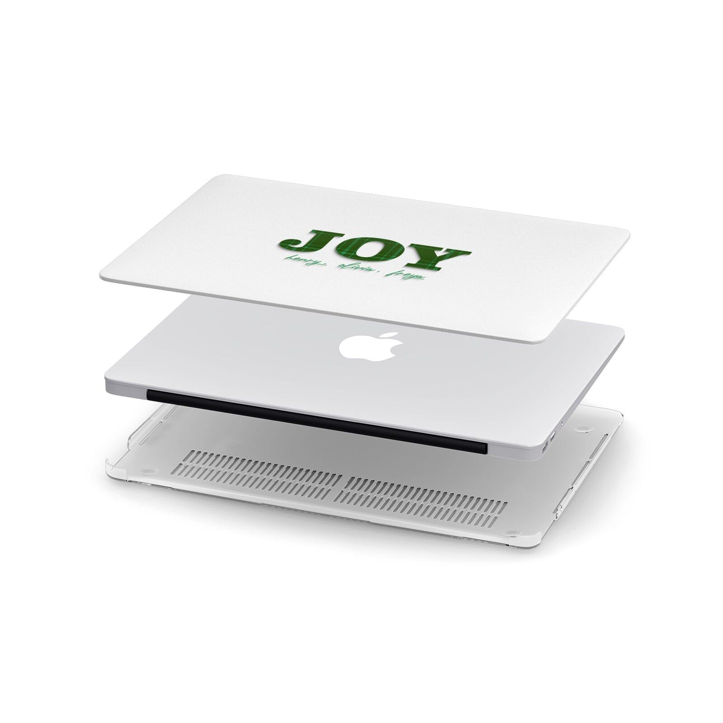 Personalised Joy Christmas Apple MacBook Case in Detail