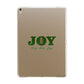 Personalised Joy Christmas Apple iPad Gold Case