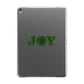 Personalised Joy Christmas Apple iPad Grey Case