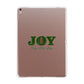 Personalised Joy Christmas Apple iPad Rose Gold Case