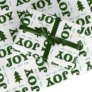 Personalised Joy Christmas Wrapping Paper