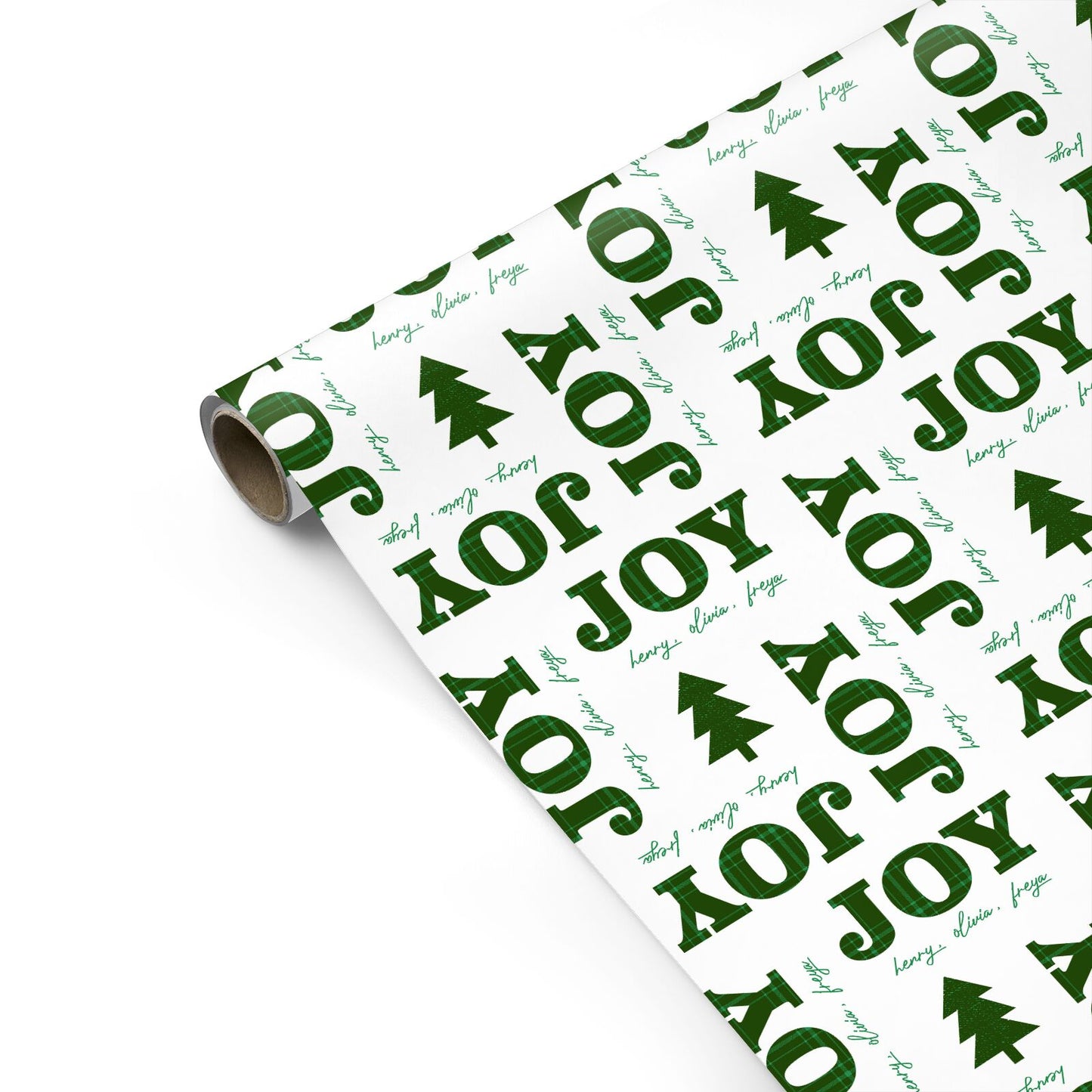 Personalised Joy Christmas Personalised Gift Wrap