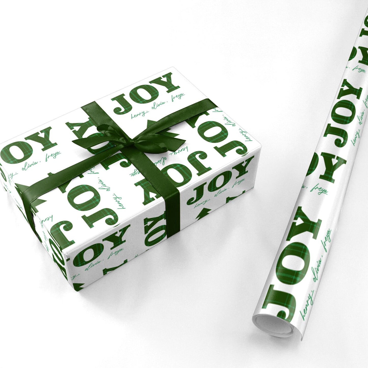 Personalised Joy Christmas Personalised Wrapping Paper