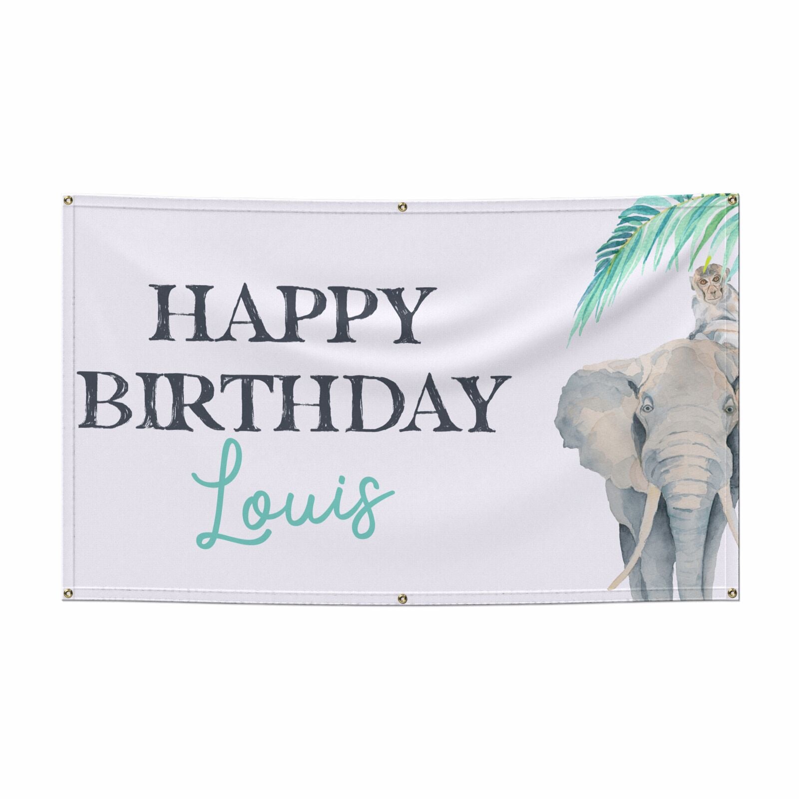 Personalised Kids Birthday 5x3 Vinly Banner with Grommets