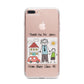 Personalised Kids Drawing Thank You Teacher iPhone 7 Plus Bumper Case on Rose Gold iPhone