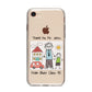 Personalised Kids Drawing Thank You Teacher iPhone 8 Bumper Case on Rose Gold iPhone