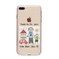 Personalised Kids Drawing Thank You Teacher iPhone 8 Plus Bumper Case on Gold iPhone