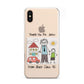Personalised Kids Drawing Thank You Teacher iPhone Xs 2D Snap on Gold Phone
