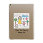 Personalised Kids Drawing Upload Apple iPad Gold Case