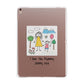 Personalised Kids Drawing Upload Apple iPad Rose Gold Case