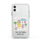 Personalised Kids Drawing Upload Apple iPhone 11 in White with White Impact Case