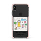 Personalised Kids Drawing Upload Apple iPhone Xs Max Impact Case Pink Edge on Black Phone