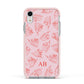 Personalised Koala Apple iPhone XR Impact Case Pink Edge on Silver Phone
