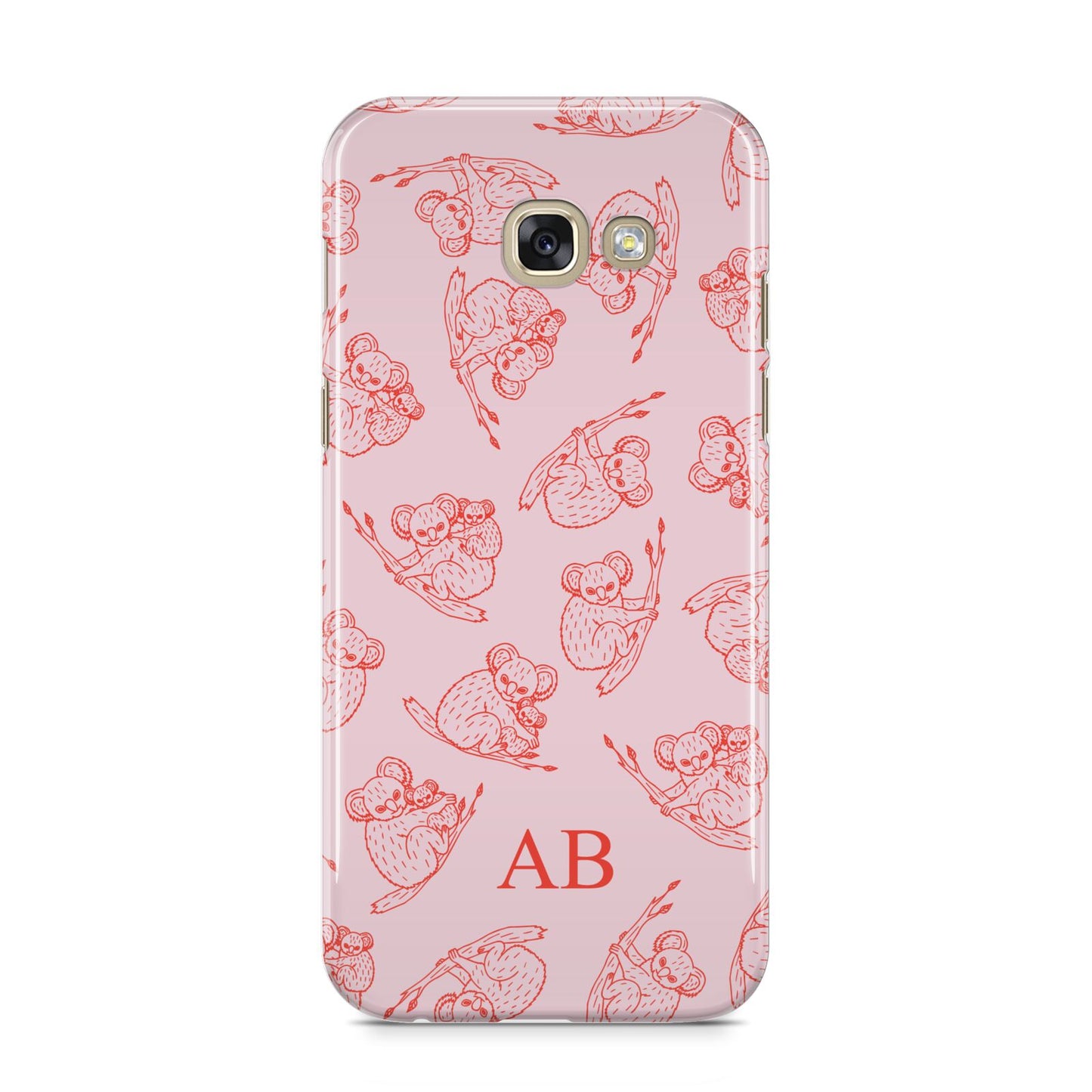 Personalised Koala Samsung Galaxy A5 2017 Case on gold phone