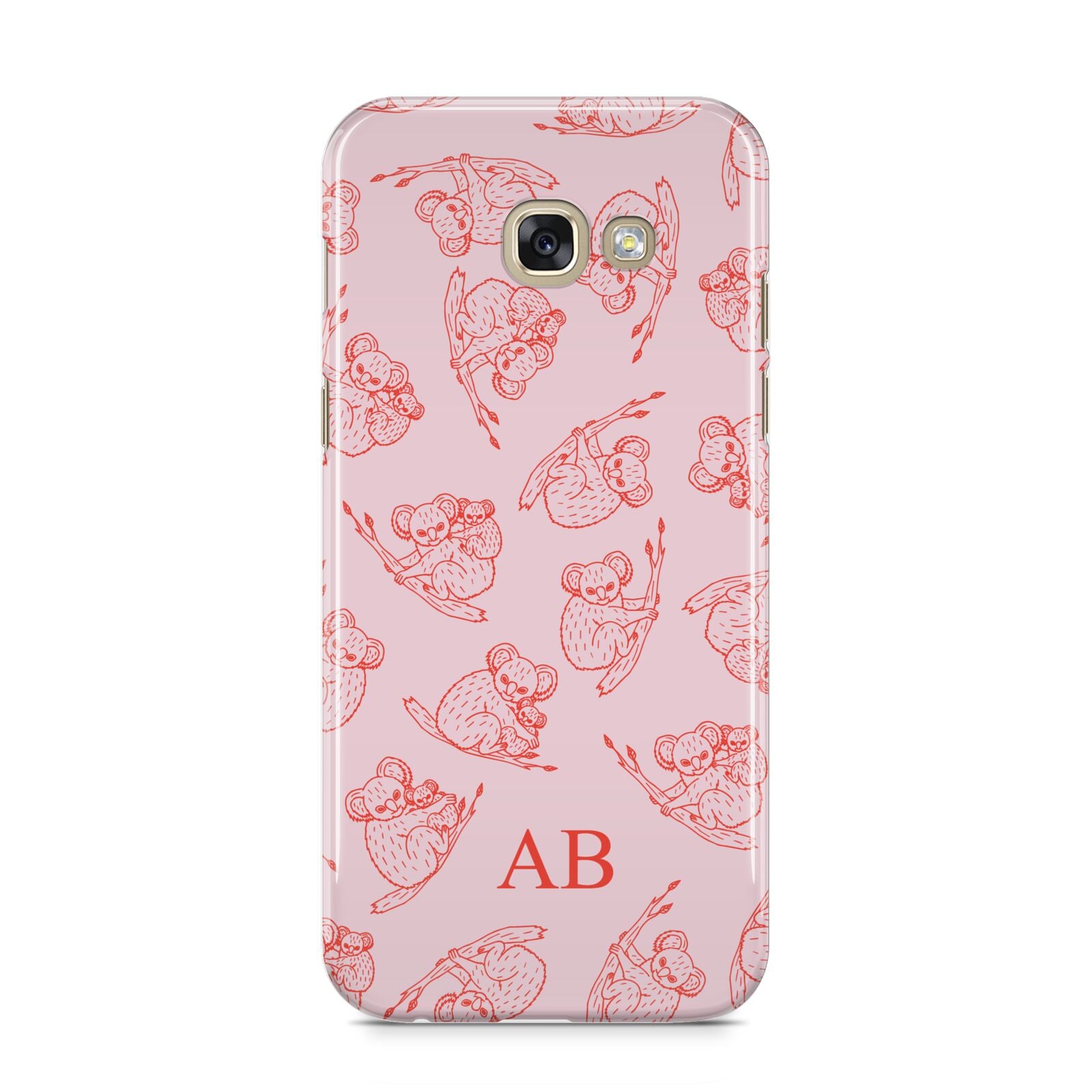 Personalised Koala Samsung Galaxy A5 2017 Case on gold phone