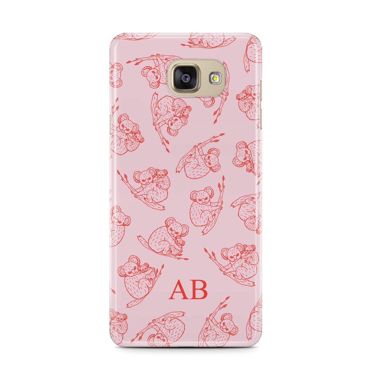 Personalised Koala Samsung Galaxy A7 2016 Case on gold phone